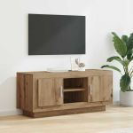 Cabinet TV Stejar Artizanal 102 x 35 x 45 cm Lemn compozit GartenMobel Dekor