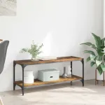 Cabinet TV Lemn Vechi 100x33x41cm Lemn Ingineresc și Fier GartenMobel Dekor