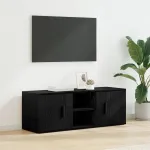 Cabinet TV Stejar Negru 100 x 31,5 x 35 cm Lemn compozit GartenMobel Dekor