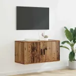 Dulap TV montat pe perete Lemn vechi 80 x 34.5 x 40 cm GartenMobel Dekor