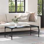 Masă de cafea Stejar Negru 100 x 50 x 35 cm Lemn compozit GartenMobel Dekor