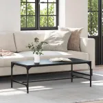 Masă de cafea Stejar Negru 100 x 50 x 35 cm Lemn compozit GartenMobel Dekor