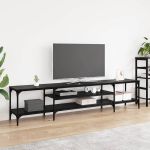 Cabinet TV Stejar Negru 201 x 35 x 45 cm GartenMobel Dekor