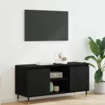 Cabinet TV Stejar Negru 104 x 35 x 50 cm Lemn compozit GartenMobel Dekor