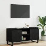 Cabinet TV Stejar Negru 104 x 35 x 50 cm Lemn compozit GartenMobel Dekor