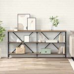 Masă de consolă cu raft Stejar Artizanal 160 x 30 x 75 cm GartenMobel Dekor