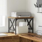 Suport pentru imprimantă Ajustabil Lemn Vechi 40 x 30 x 31 cm GartenMobel Dekor