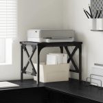 Suport pentru imprimantă Ajustabil Stejar Negru 40 x 30 x 31 cm GartenMobel Dekor