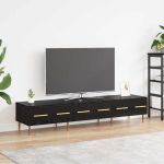Cabinet TV Stejar Negru 150 x 36 x 30 cm Lemn compozit GartenMobel Dekor