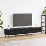 Cabinet TV Stejar negru 150 x 36 x 30 cm Lemn compozit GartenMobel Dekor