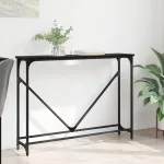 Masă de consolă Stejar negru 102 x 22.5 x 75 cm Lemn compozit GartenMobel Dekor