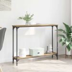 Masă de consolă cu raft Stejar Artizanal 102 x 23 x 15.5 cm GartenMobel Dekor