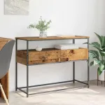 Masă de consolă cu sertar Lemn Vechi 100 x 40 x 75 cm GartenMobel Dekor