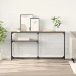 MasaConsole Stejar Artizanal 145 x 22,5 x 75 cm Lemn compozit GartenMobel Dekor