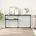 MasaConsole Stejar negru 145x22.5x75cm Lemn compozit GartenMobel Dekor