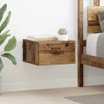 Noptieră suspendată Lemn Vechi 35 x 35 x 20 cm Lemn compozit GartenMobel Dekor