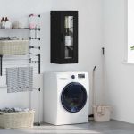 Dulap montat pe perete Stejar Negru 34,5 x 34 x 90 cm GartenMobel Dekor