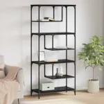 Bibliotecă Stejar negru 81 x 36 x 176 cm Lemn compozit GartenMobel Dekor