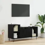 Cabinet TV Stejar Negru 100 x 35 x 55 cm Lemn compozit GartenMobel Dekor