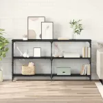 Masă de consolă Stejar negru 156 x 28 x 80,5 cm Lemn compozit GartenMobel Dekor