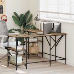 Birou Stejar Artizanal 139 x 139 x 75 cm Lemn compozit GartenMobel Dekor