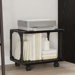 Suport pentru imprimantă Stejar Negru 41 x 28 x 33.5 cm GartenMobel Dekor