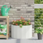 Jardinieră Alb 60 x 30 x 35 cm Oțel GartenMobel Dekor