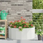 Jardinieră Alb 90 x 45 x 35 cm Oțel GartenMobel Dekor