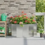 Jardinieră Argintiu 120 x 60 x 50 cm Oțel Galvanizat GartenMobel Dekor
