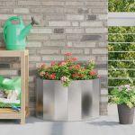 Jardinieră Argintiu 60 x 30 x 35 cm Oţel inoxidabil GartenMobel Dekor