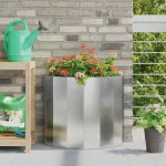 Jardinieră Argintiu 60 x 30 x 50 cm Oțel Galvanizat GartenMobel Dekor