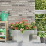 Jardinieră Argintiu 90 x 45 x 35 cm Oțel Galvanizat GartenMobel Dekor
