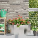 Jardinieră Argintiu 90 x 45 x 35 cm Oţel inoxidabil GartenMobel Dekor