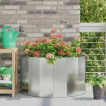 Jardinieră Argintiu 90 x 45 x 50 cm Oțel Galvanizat GartenMobel Dekor