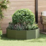 Jardinieră Verde măsliniu 120 x 120 x 35 cm Oțel GartenMobel Dekor