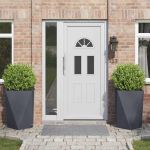 Jardinieră 2 pcs Antracit 50 x 50 x 75 cm Oțel GartenMobel Dekor