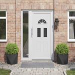 Jardinieră 2 pcs Negru 40 x 40 x 40 cm Oțel GartenMobel Dekor