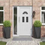 Jardinieră 2 pcs Negru 40 x 40 x 75 cm Oțel GartenMobel Dekor