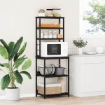 Raft de bucătărie Stejar Negru 60 x 40 x 168 cm Lemn compozit GartenMobel Dekor