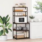 Raft de bucătărie Stejar fumuriu 80 x 40 x 168 cm Lemn compozit GartenMobel Dekor