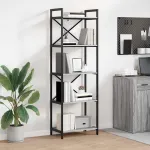 Raft pentru cărți Gri Sonoma 56 x 34 x 171 cm Lemn compozit GartenMobel Dekor