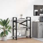 Raft pentru cărți Gri Sonoma 100 x 33,5 x 102 cm Lemn compozit GartenMobel Dekor