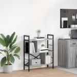 Raft pentru cărți Gri Sonoma 75 x 30 x 91 cm Lemn compozit GartenMobel Dekor