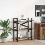 Raft pentru cărți Lemn Vechi 100 x 33,5 x 102 cm Lemn compozit GartenMobel Dekor