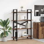 Raft pentru cărți Lemn Vechi 100 x 33,5 x 140 cm Lemn compozit GartenMobel Dekor