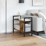 Raft pentru cărți Lemn Vechi 75 x 30 x 58,5 cm Lemn compozit GartenMobel Dekor