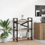 Raft pentru cărți Stejar Artizanal 100 x 33,5 x 102 cm GartenMobel Dekor