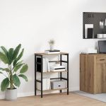 Raft pentru cărți Stejar Artizanal 60 x 29,5 x 81 cm GartenMobel Dekor