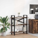 Raft pentru cărți Stejar fumuriu 100 x 33,5 x 102 cm GartenMobel Dekor