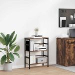 Raft pentru cărți Stejar fumuriu 60 x 29,5 x 81 cm GartenMobel Dekor